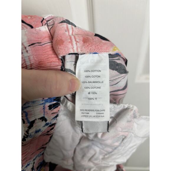 J Crew Pink Easy Short Size Medium Pull On Beach Vacation Cotton Casual Resort - Picture 6 of 6